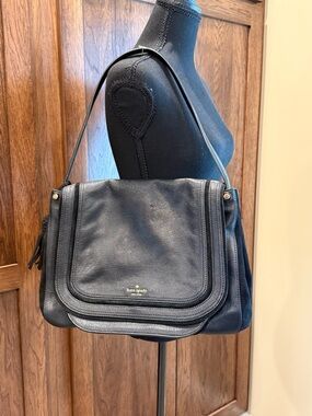 Kate Spade Saddle Bag - Black leather & suede